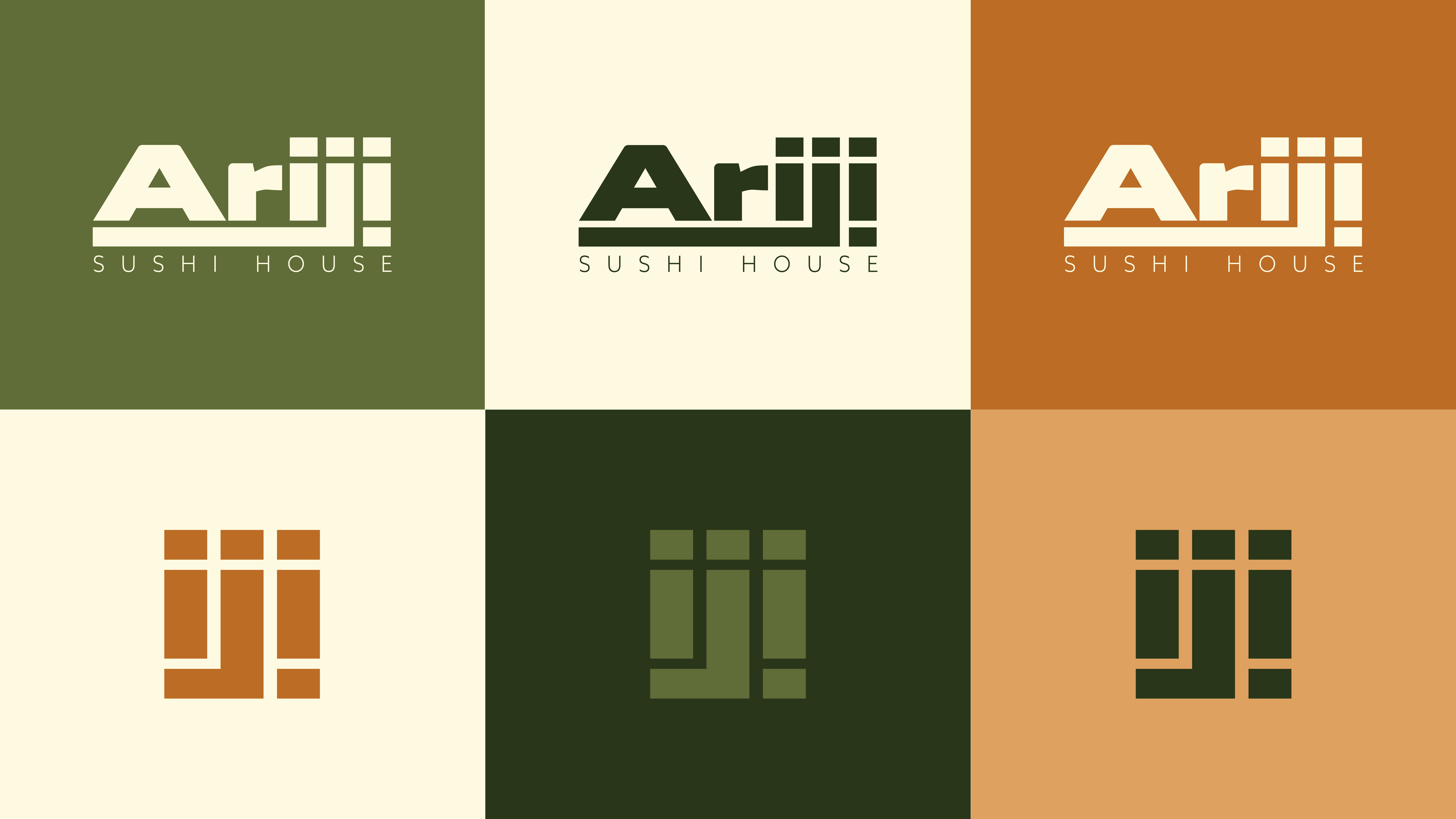 6 logos showing different color combinations