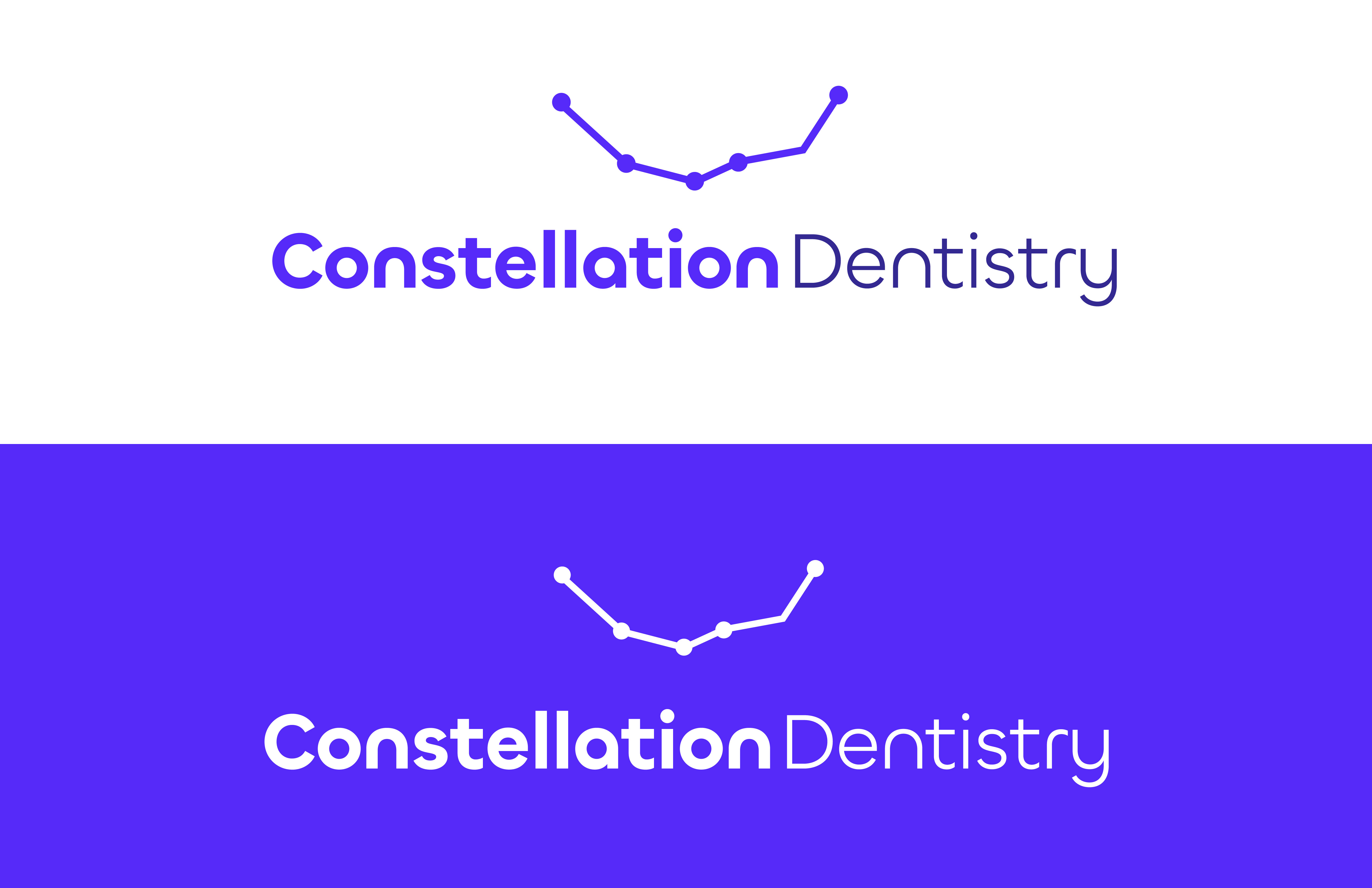 2 Horizontal Constellation Dentistry, 1 in color and 1 in white