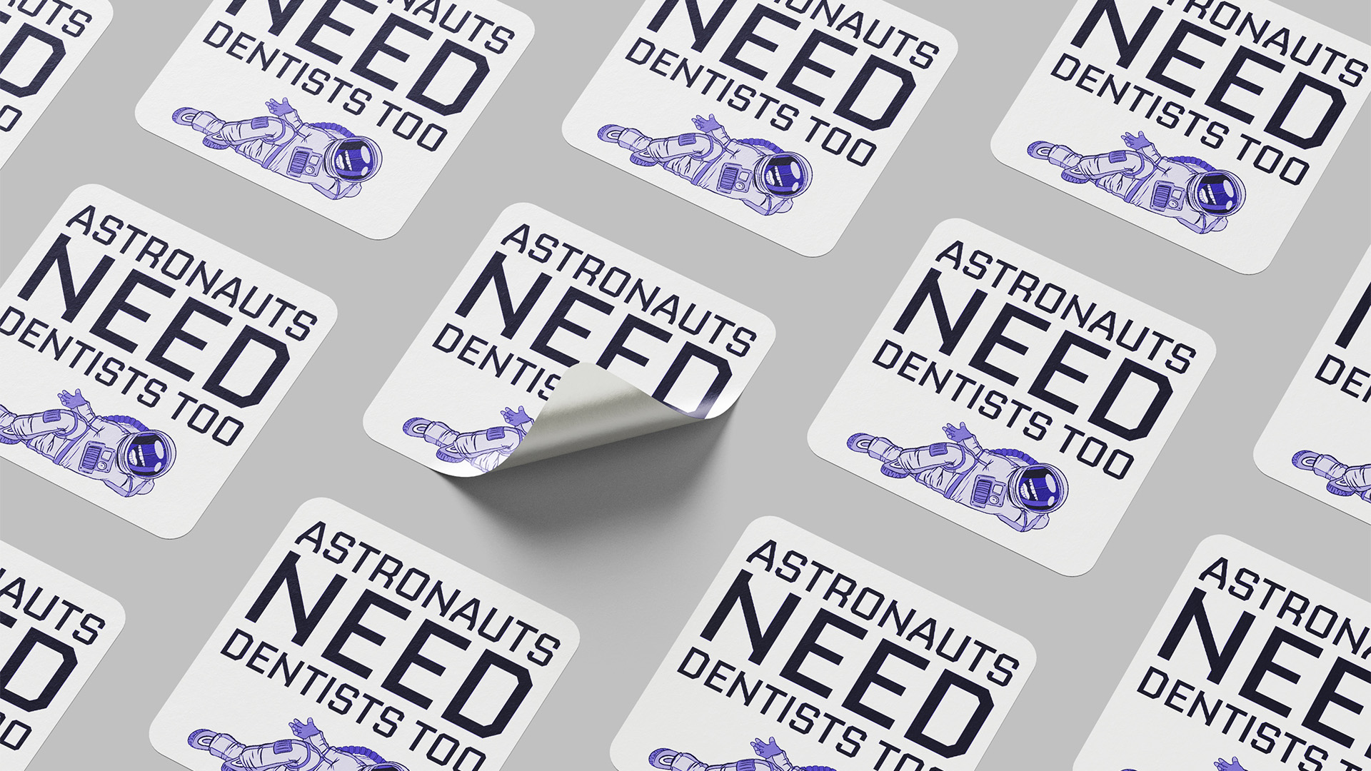 6 different stickers from constellation dentistry