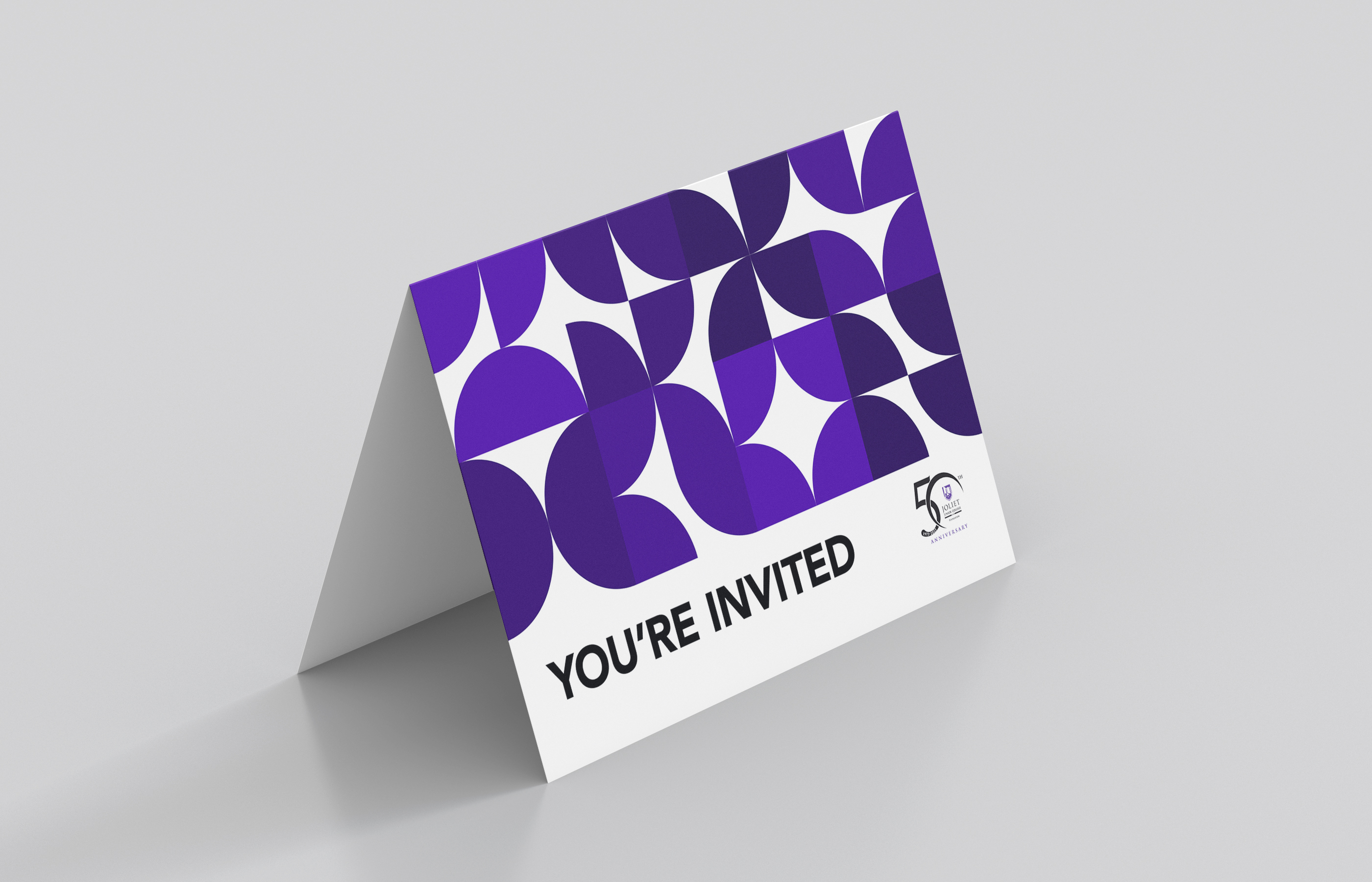 You're invited card showing front